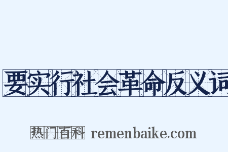 要实行社会革命反义词是什么意思的图片